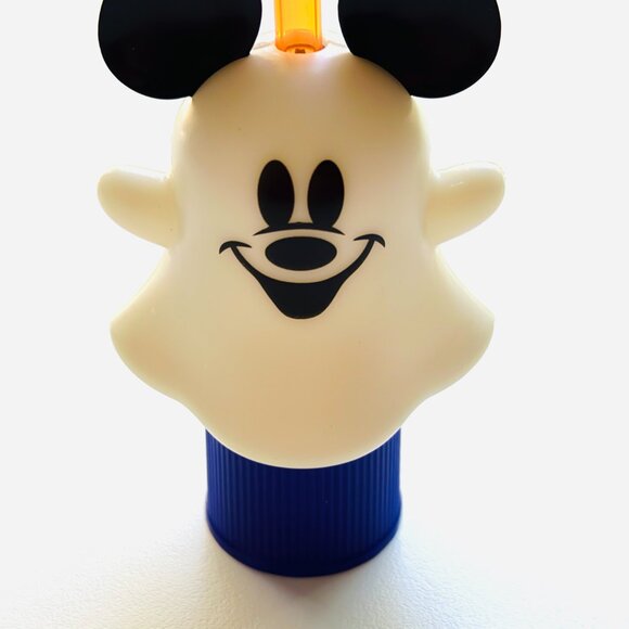 3500 DISNEY LE DISNEY PARKS MICKEY GHOST LIGHT UP BOTTLE TOPPER WITH STRAW - Picture 2 of 4